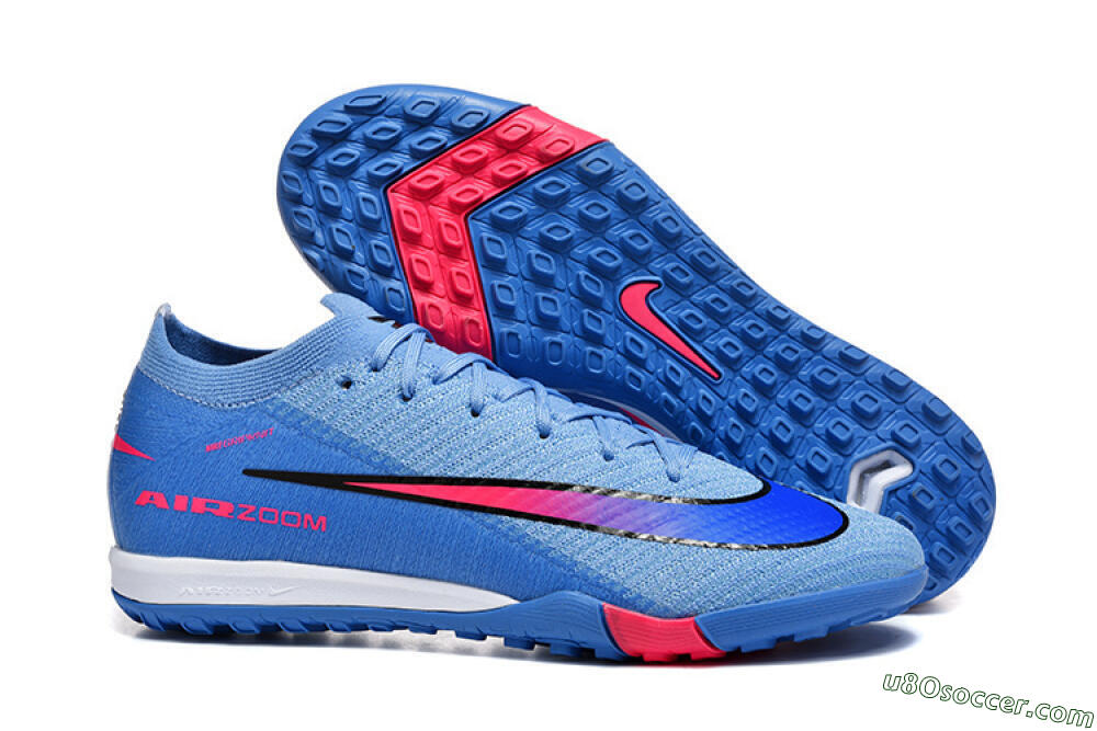 Nike Air Zoom Mercurial Vapor 16 Elite TF Artificial Turf Soccer Shoes - Blue/Electric Blue/Hot Pink 1