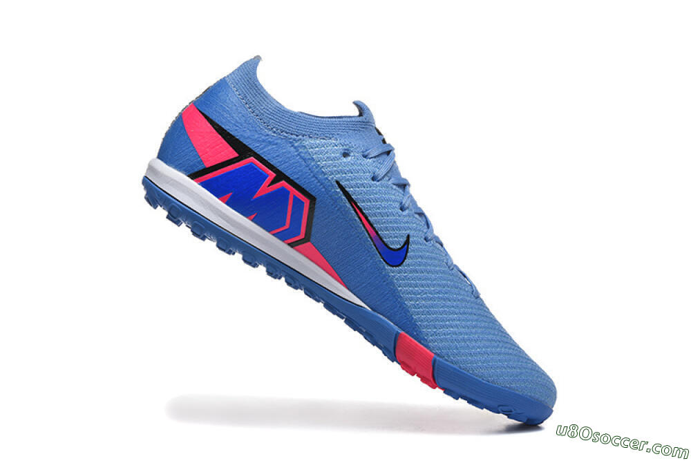 Nike Air Zoom Mercurial Vapor 16 Elite TF Artificial Turf Soccer Shoes - Blue/Electric Blue/Hot Pink 7