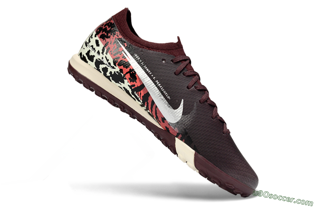 Nike Air Zoom Mercurial Vapor 16 Elite TF Artificial Turf Soccer Shoes - Burgundy/Crimson Yellow/Black 4