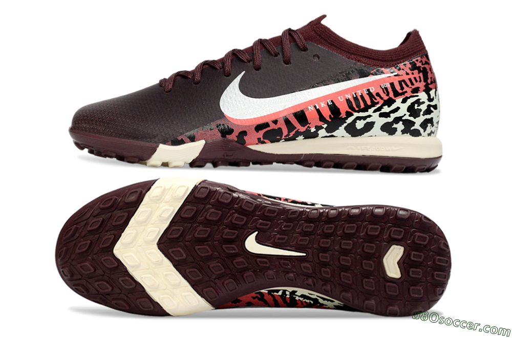 Nike Air Zoom Mercurial Vapor 16 Elite TF Artificial Turf Soccer Shoes - Burgundy/Crimson Yellow/Black 0