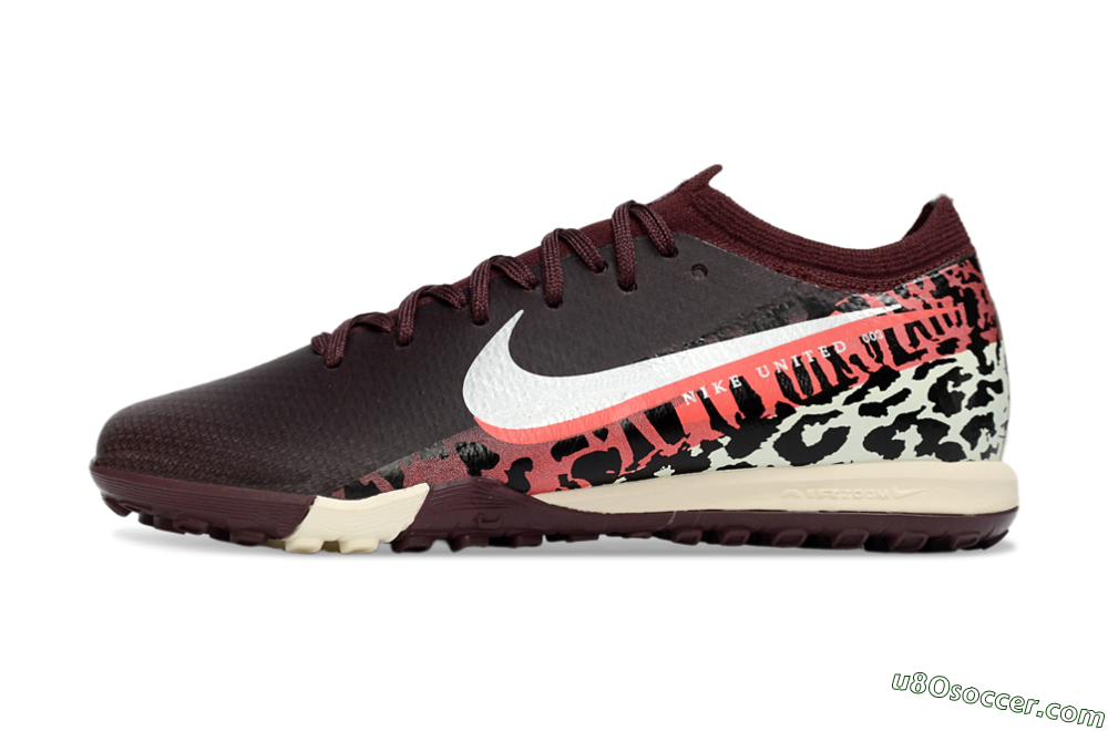 Nike Air Zoom Mercurial Vapor 16 Elite TF Artificial Turf Soccer Shoes - Burgundy/Crimson Yellow/Black 2