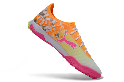 Puma Ultra 5 Ultimate TF Artificial Turf Soccer Shoes - Orange/Neon Pink/Sunny Yellow