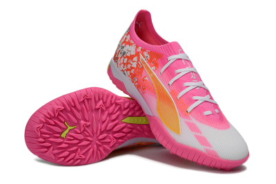 Puma Ultra 5 Ultimate TF Artificial Turf Soccer Shoes - Orange/Neon Pink/Sunny Yellow