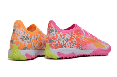 Puma Ultra 5 Ultimate TF Artificial Turf Soccer Shoes - Orange/Neon Pink/Sunny Yellow
