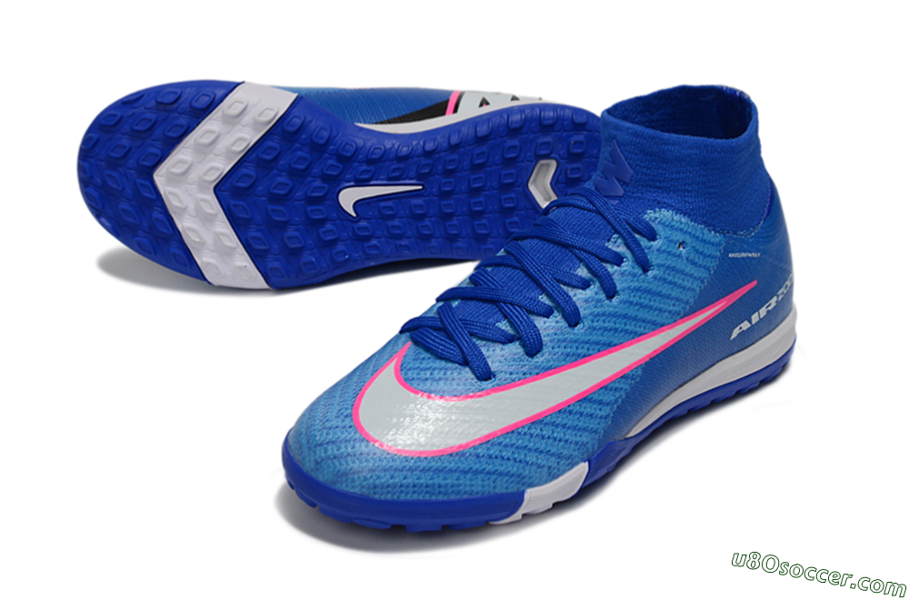 Nike Air Zoom Mercurial Superfly 10 Elite TF Artificial Turf Soccer Shoes - Blue/Ocean Blue/Fuchsia Pink 3