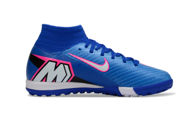 Nike Air Zoom Mercurial Superfly 10 Elite TF Artificial Turf Soccer Shoes - Blue/Ocean Blue/Fuchsia Pink