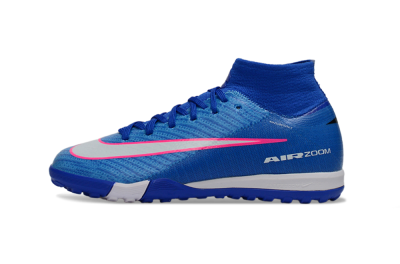 Nike Air Zoom Mercurial Superfly 10 Elite TF Artificial Turf Soccer Shoes - Blue/Ocean Blue/Fuchsia Pink