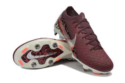 Nike Air Zoom Mercurial Vapor 16 Elite SG Soft Ground Soccer Cleats - Red/Crimson Blaze/Leopard Print