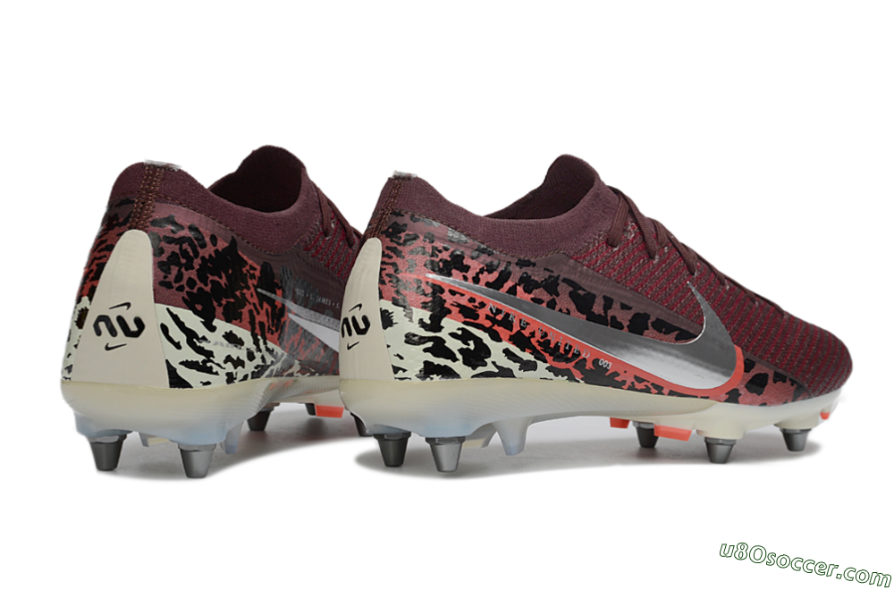 Nike Air Zoom Mercurial Vapor 16 Elite SG Soft Ground Soccer Cleats - Red/Crimson Blaze/Leopard Print 6