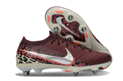 Nike Air Zoom Mercurial Vapor 16 Elite SG Soft Ground Soccer Cleats - Red/Crimson Blaze/Leopard Print
