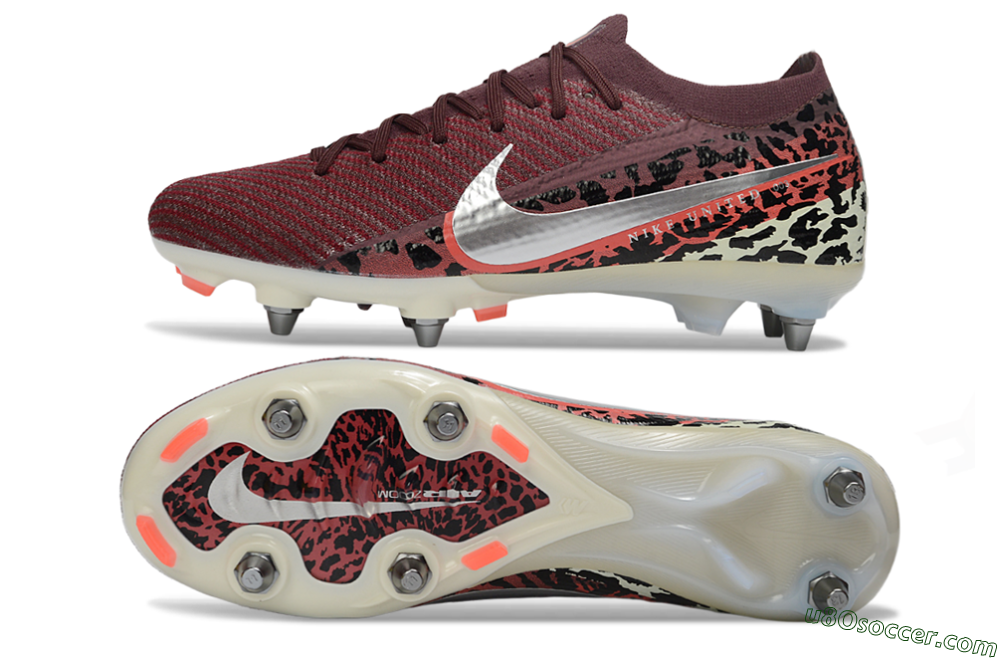 Nike Air Zoom Mercurial Vapor 16 Elite SG Soft Ground Soccer Cleats - Red/Crimson Blaze/Leopard Print 0