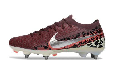Nike Air Zoom Mercurial Vapor 16 Elite SG Soft Ground Soccer Cleats - Red/Crimson Blaze/Leopard Print