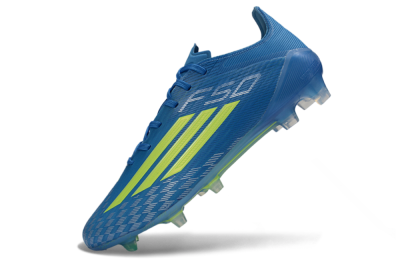 Adidas F50 Elite FG Firm Ground Soccer Cleats - Blue/Lime Green/Neon Yellow