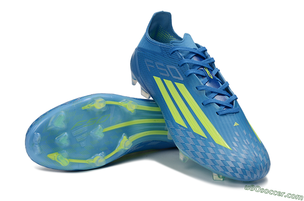 Adidas F50 Elite FG Firm Ground Soccer Cleats - Blue/Lime Green/Neon Yellow 3