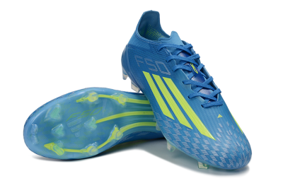 Adidas F50 Elite FG Firm Ground Soccer Cleats - Blue/Lime Green/Neon Yellow
