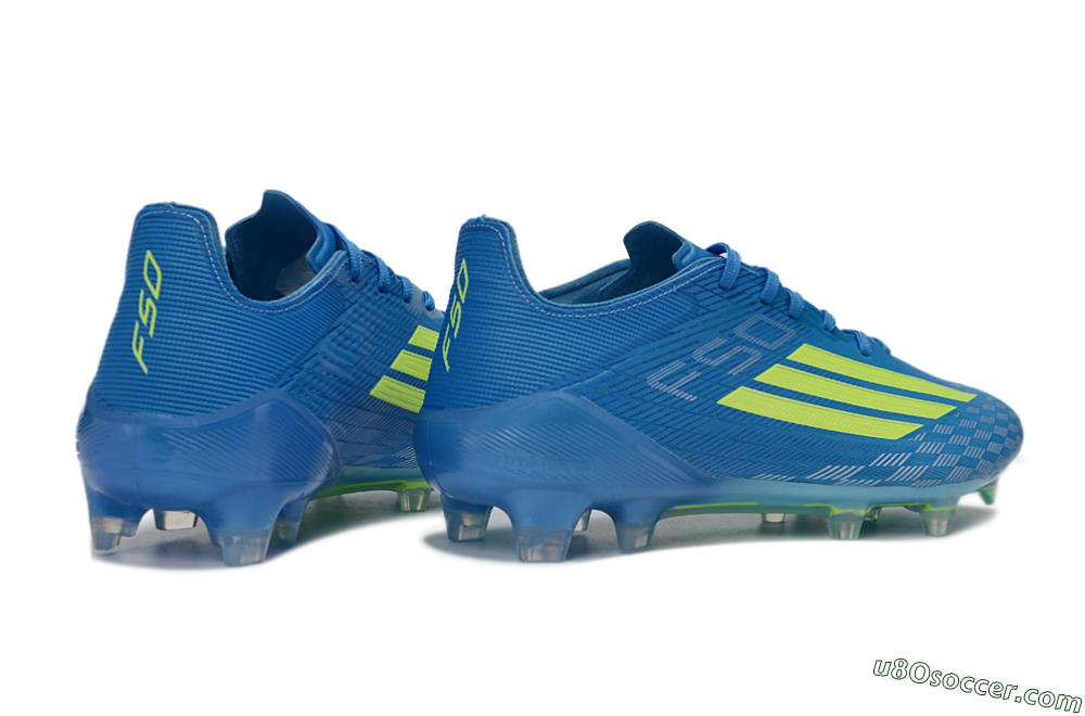 Adidas F50 Elite FG Firm Ground Soccer Cleats - Blue/Lime Green/Neon Yellow 6