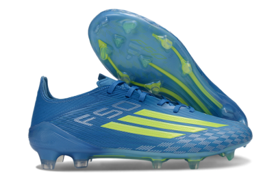 Adidas F50 Elite FG Firm Ground Soccer Cleats - Blue/Lime Green/Neon Yellow