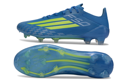 Adidas F50 Elite FG Firm Ground Soccer Cleats - Blue/Lime Green/Neon Yellow