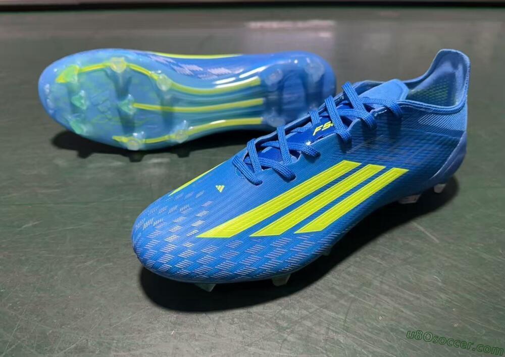 Adidas F50 Elite FG Firm Ground Soccer Cleats - Blue/Lime Green/Neon Yellow