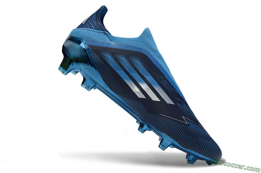 Adidas F50 Elite Laceless FG Firm Ground Soccer Cleats - Blue/Ocean Wave/Deep Sea 4