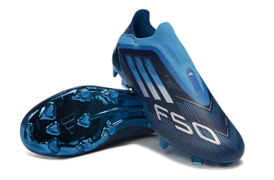 Adidas F50 Elite Laceless FG Firm Ground Soccer Cleats - Blue/Ocean Wave/Deep Sea
