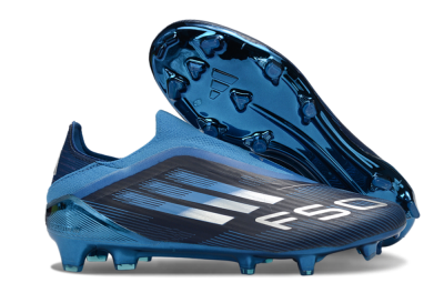Adidas F50 Elite Laceless FG Firm Ground Soccer Cleats - Blue/Ocean Wave/Deep Sea