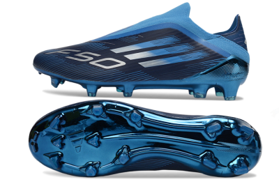 Adidas F50 Elite Laceless FG Firm Ground Soccer Cleats - Blue/Ocean Wave/Deep Sea