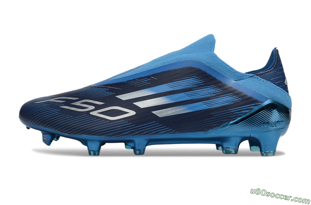 Adidas F50 Elite Laceless FG Firm Ground Soccer Cleats - Blue/Ocean Wave/Deep Sea 2