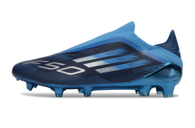 Adidas F50 Elite Laceless FG Firm Ground Soccer Cleats - Blue/Ocean Wave/Deep Sea
