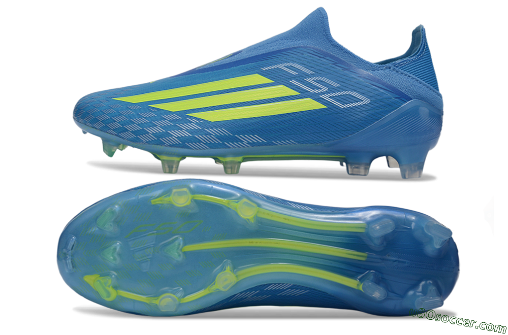 Adidas F50 Elite Laceless FG Firm Ground Soccer Cleats - Blue/Vibrant Blue/Electric Yellow 0
