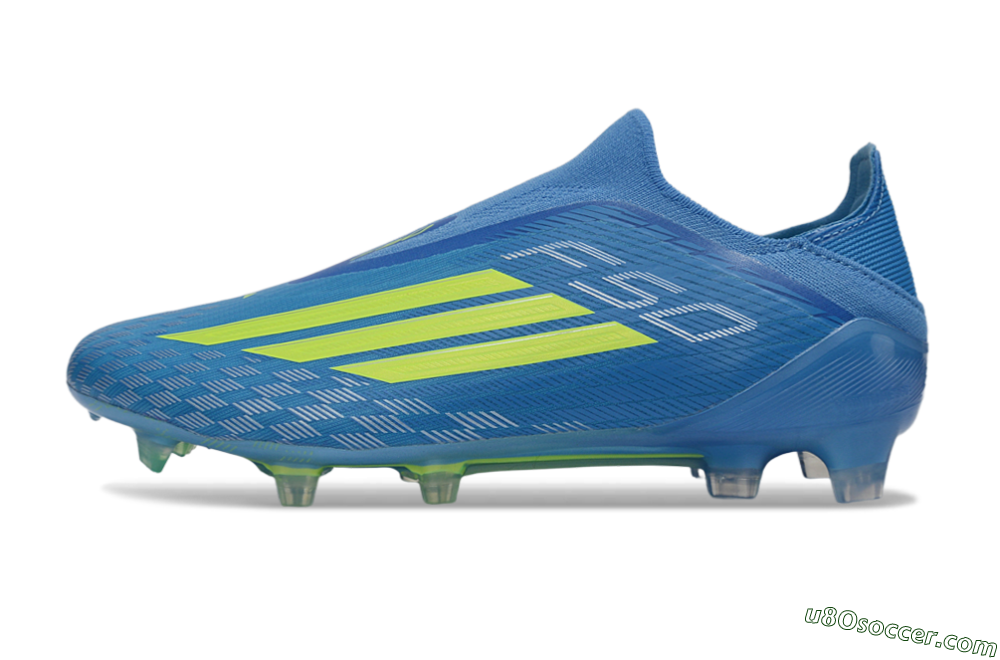 Adidas F50 Elite Laceless FG Firm Ground Soccer Cleats - Blue/Vibrant Blue/Electric Yellow 2