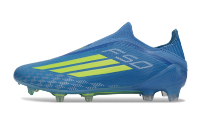 Adidas F50 Elite Laceless FG Firm Ground Soccer Cleats - Blue/Vibrant Blue/Electric Yellow