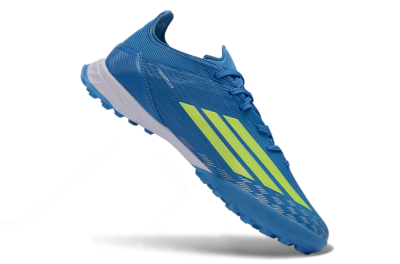 Adidas F50 Pro TF Artificial Turf Soccer Shoes - Blue/Electric Blue/Neon Yellow
