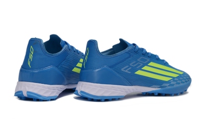 Adidas F50 Pro TF Artificial Turf Soccer Shoes - Blue/Electric Blue/Neon Yellow