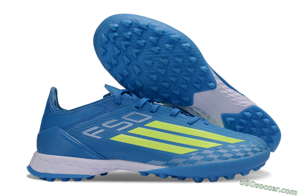 Adidas F50 Pro TF Artificial Turf Soccer Shoes - Blue/Electric Blue/Neon Yellow 1