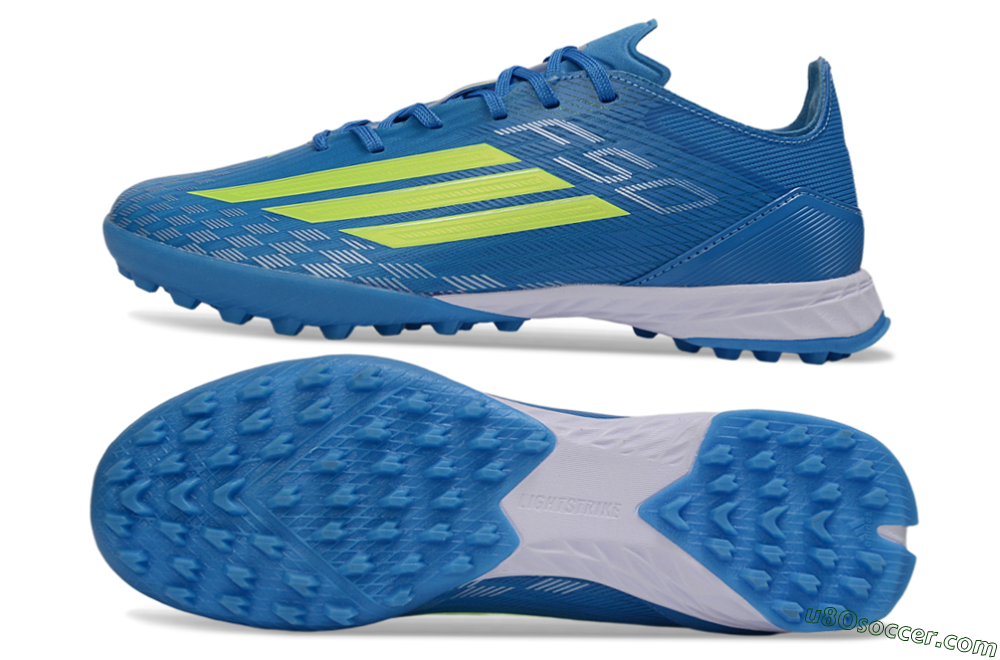 Adidas F50 Pro TF Artificial Turf Soccer Shoes - Blue/Electric Blue/Neon Yellow 0