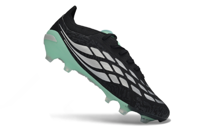 Adidas Predator 26 Elite FG Firm Ground Soccer Cleats - Black/Mint Green/Silver