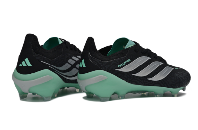 Adidas Predator 26 Elite FG Firm Ground Soccer Cleats - Black/Mint Green/Silver