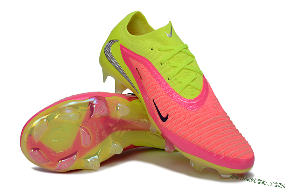 Nike Phantom 6 Low Elite FG Firm Ground Soccer Cleats - Yellow/Neon Pink/Fluorescent Yellow 3
