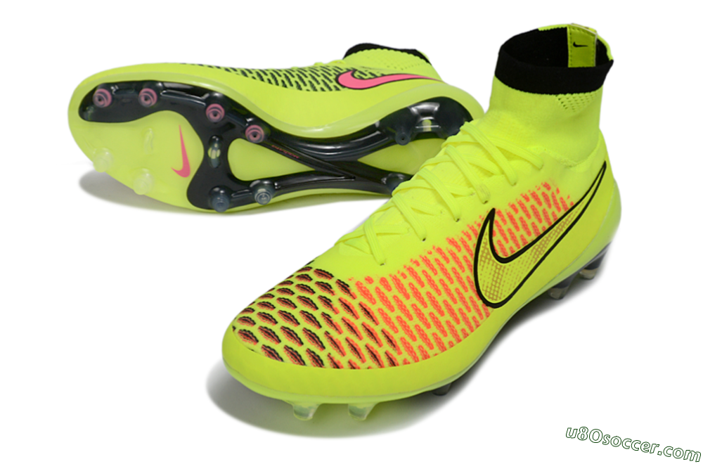 Nike Magista Obra FG Firm Ground Soccer Cleats - Yellow/Fluorescent Yellow/Neon Pink 3