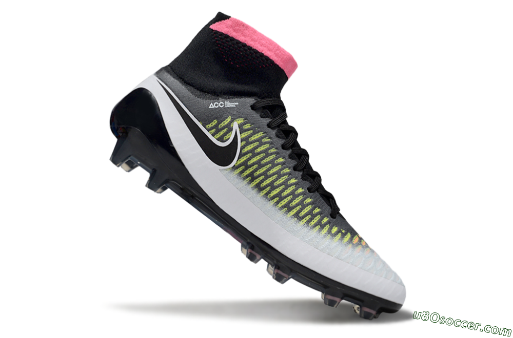 Nike Magista Obra FG Firm Ground Soccer Cleats - Black/Vibrant Pink/White 4