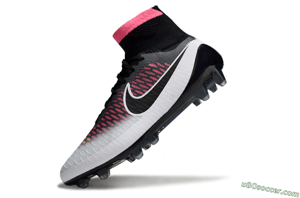 Nike Magista Obra FG Firm Ground Soccer Cleats - Black/Vibrant Pink/White 5