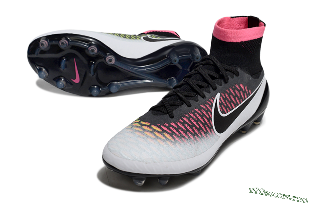 Nike Magista Obra FG Firm Ground Soccer Cleats - Black/Vibrant Pink/White 3