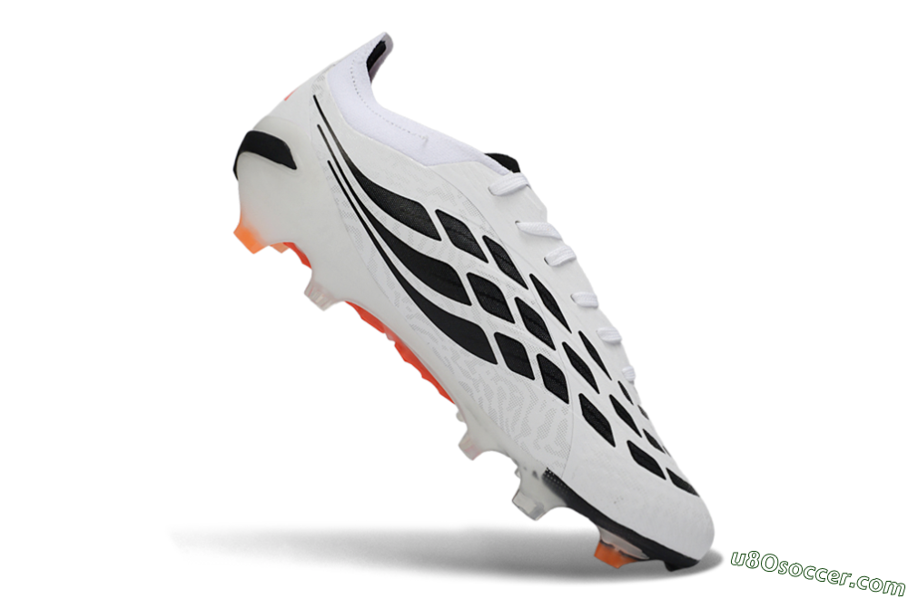 Adidas Predator 26 Elite FG Firm Ground Soccer Cleats - White/Vibrant Pink/Orange Flash 4