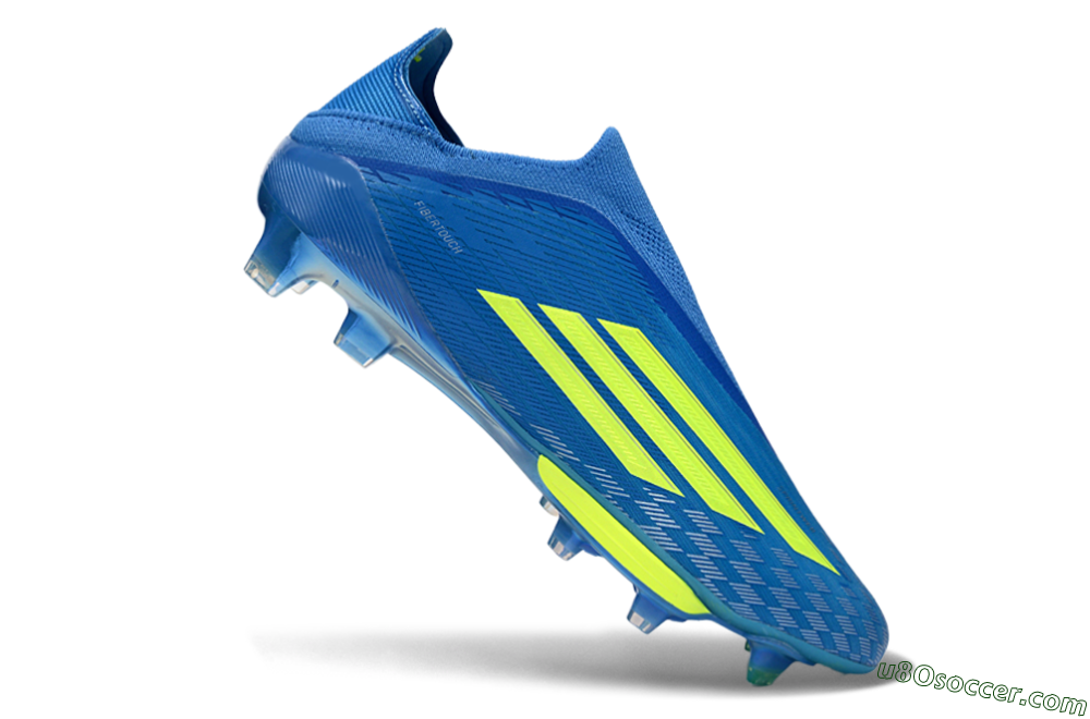 Adidas F50+ Elite Lightstrike Pro Laceless FG Firm Ground Soccer Cleats - Blue/Vibrant Blue/Lime Green 4