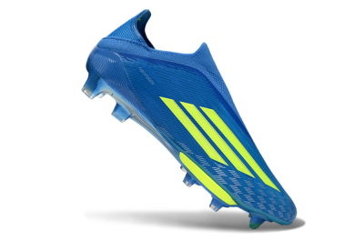 Adidas F50+ Elite Lightstrike Pro Laceless FG Firm Ground Soccer Cleats - Blue/Vibrant Blue/Lime Green