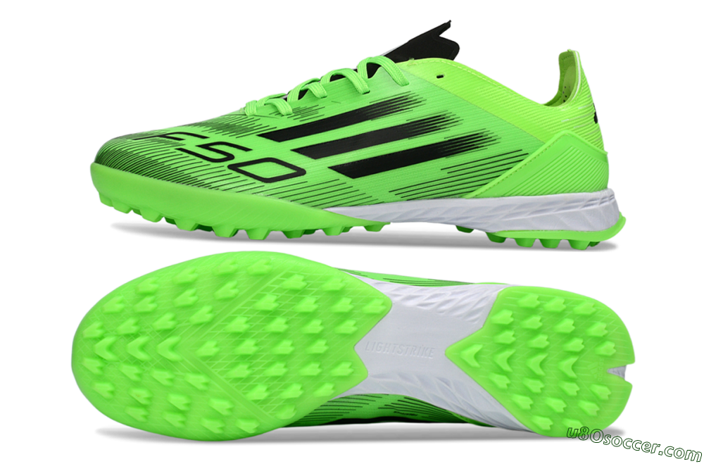 Adidas F50 Pro TF Artificial Turf Soccer Shoes - Green/Neon Green/Electric Green 0