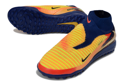 Nike Phantom 6 High Elite TF Artificial Turf Soccer Shoes - Orange/Sunny Citrus/Deep Ocean