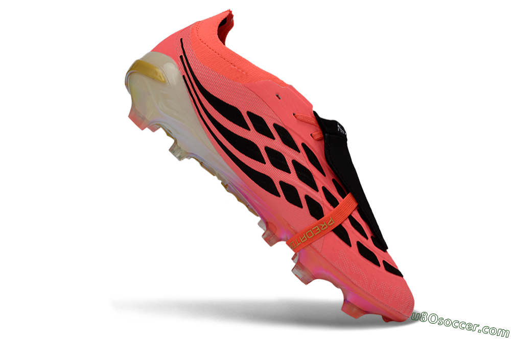 Adidas Predator 26 Elite Fold-Over Tongue FG Firm Ground Soccer Cleats - Pink/Electric Pink/Gold 4