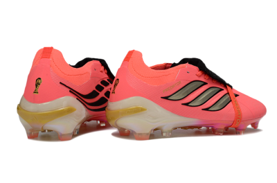 Adidas Predator 26 Elite Fold-Over Tongue FG Firm Ground Soccer Cleats - Pink/Electric Pink/Gold